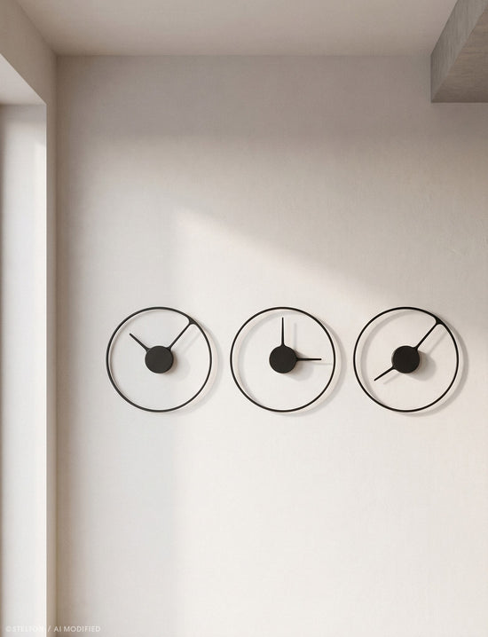Stelton 851 Stelton Time Wall Clock Ø 30Cm Black 3 Lifestyle AI Modified