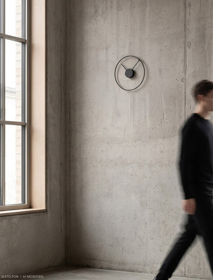 Stelton 851 Stelton Time Wall Clock Ø 30Cm Black 5 Lifestyle AI Modified