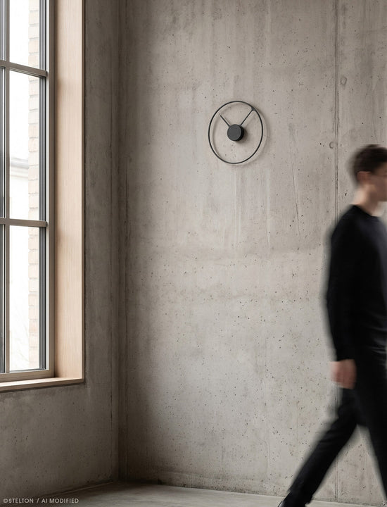 Stelton 851 Stelton Time Wall Clock Ø 30Cm Black 5 Lifestyle AI Modified